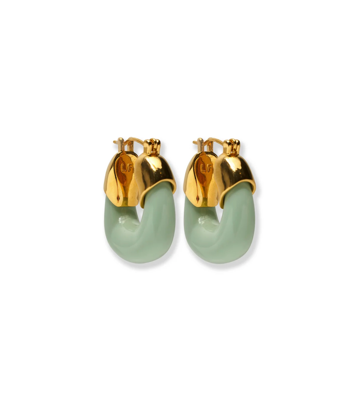 Mini Organic Hoop in Seafoam-Jewelry-Lizzie Fortunato-Seafoam-OS-Mercantile Portland