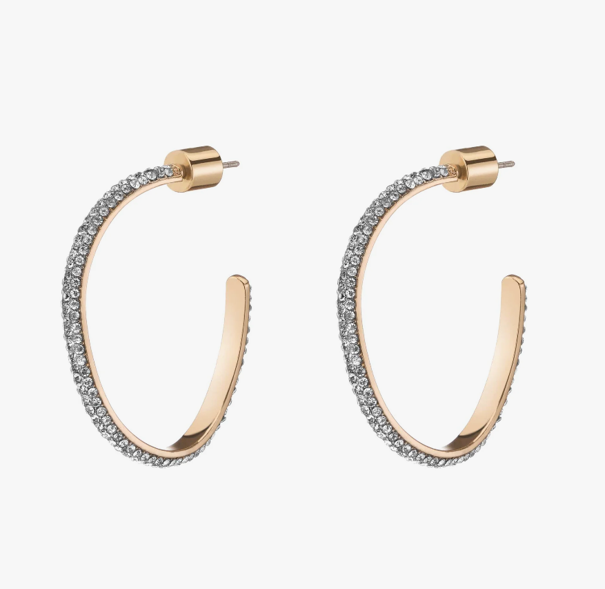 Mini Pavé Calypso Hoops-Jewelry-Demarson-Gold-OS-Mercantile Portland