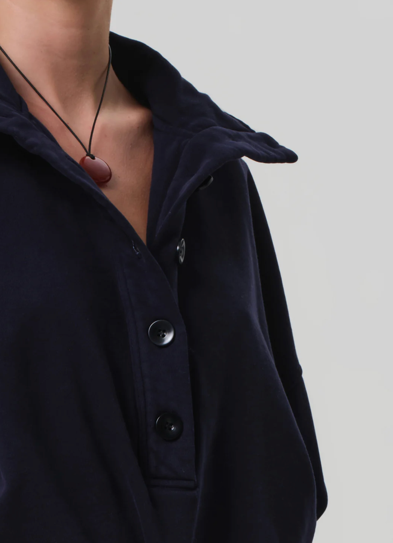 Mirelle Funnel Neck Sweatshirt in Navy-Tops-Citizens of Humanity-Navy-XS-Mercantile Portland
