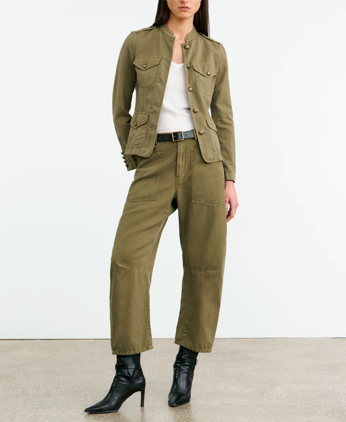 Mona Jacket-Outerwear-Nili Lotan-Olive Green-S-Mercantile Portland