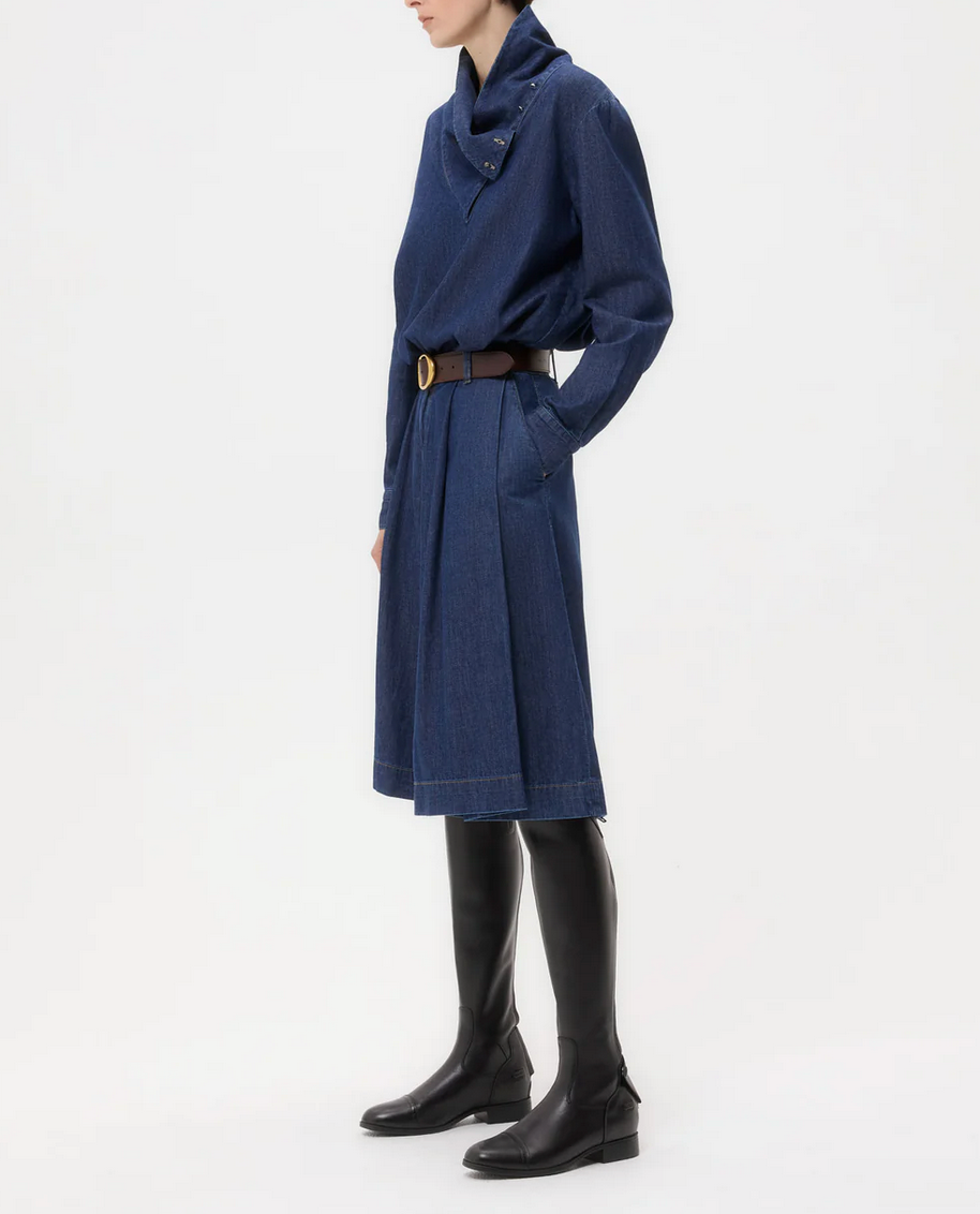 My Maria Top in Shirting Denim-Denim-TWP-Dark Stone-XXS-Mercantile Portland