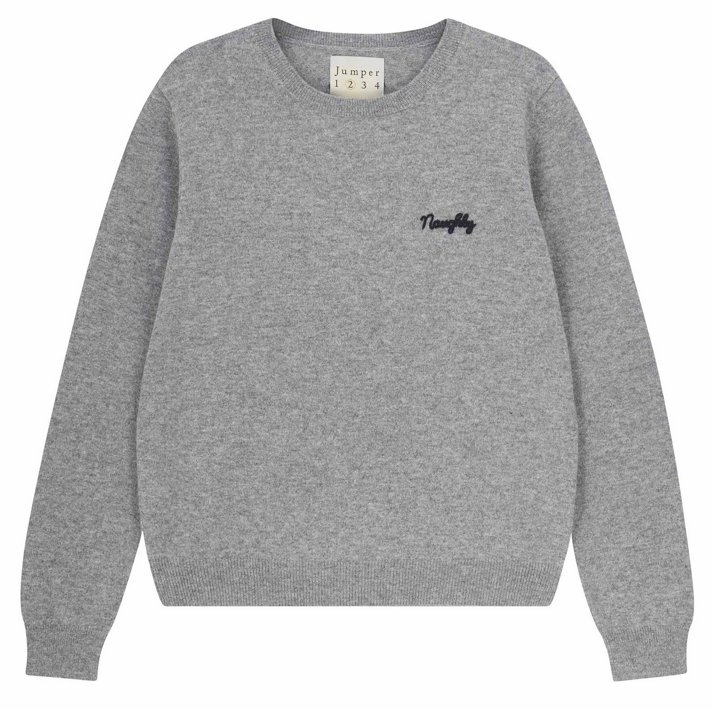 Naughty (but nice) Crew in Grey-Sweaters-Jumper 1234-Grey-1-Mercantile Portland