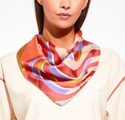 Nébuleuse Scarf in Peach-Scarves and Wraps-MAPOESIE-Peach-OS-Mercantile Portland