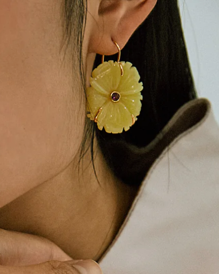 New Bloom Earring in Canary-Jewelry-Lizzie Fortunato-Yellow-OS-Mercantile Portland