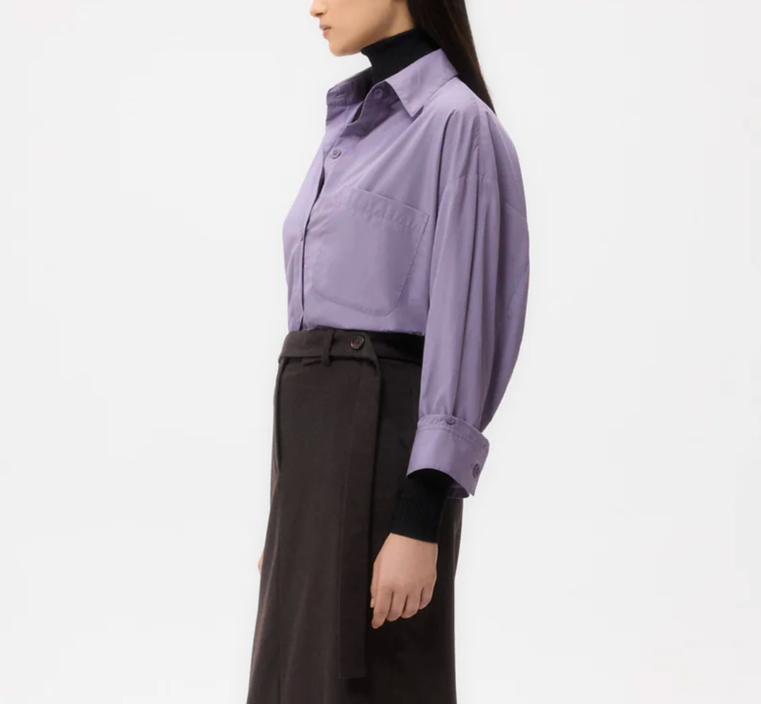 New Earl Shirt in Black Plum-Shirts-TWP-Black Plum-P-Mercantile Portland