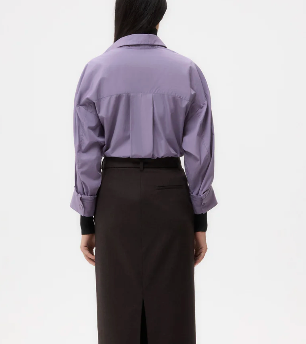 New Earl Shirt in Black Plum-Shirts-TWP-Black Plum-P-Mercantile Portland