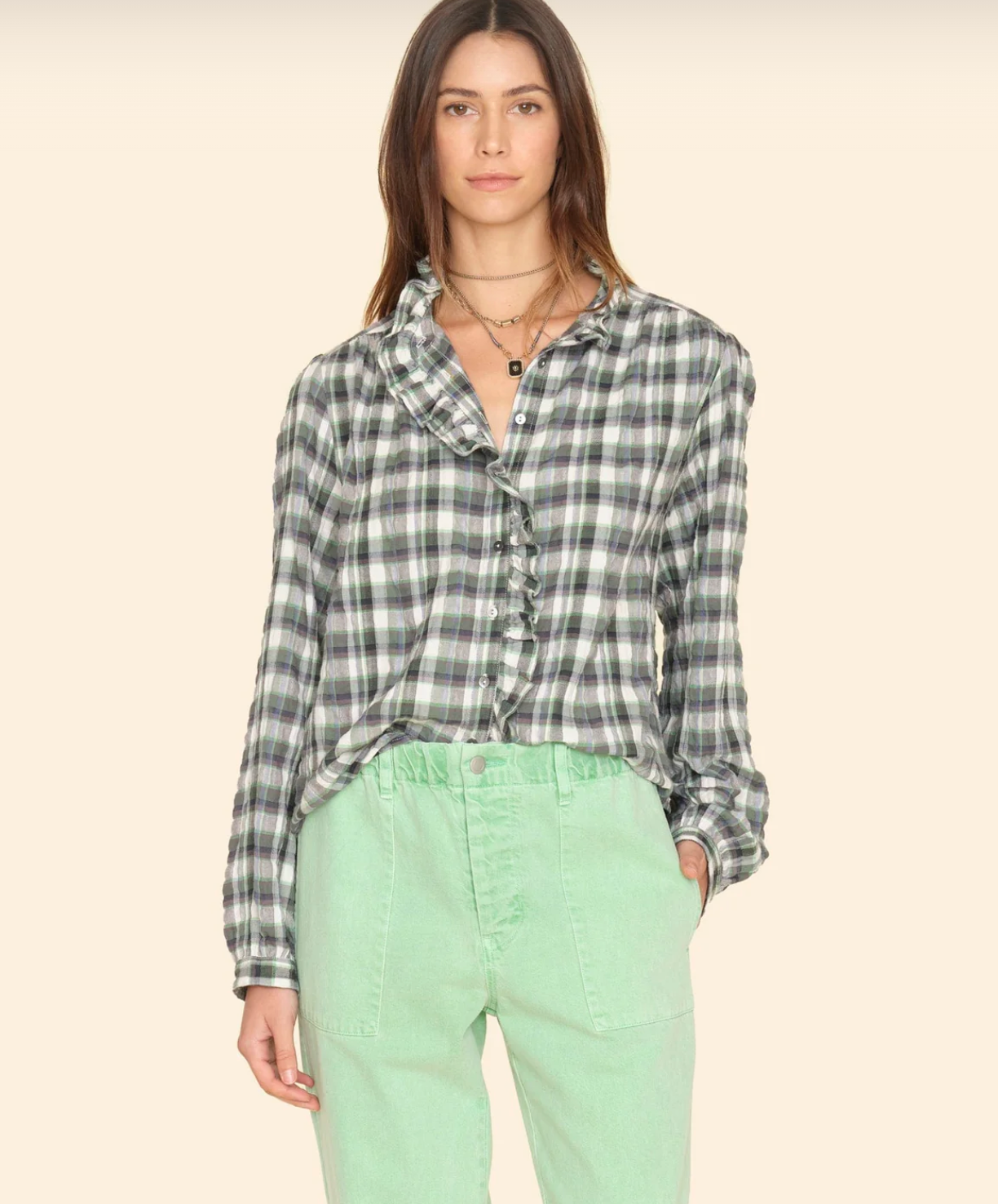 Nicholson Shirt-Clothing-Xirena-Green Brook-XS-Mercantile Portland