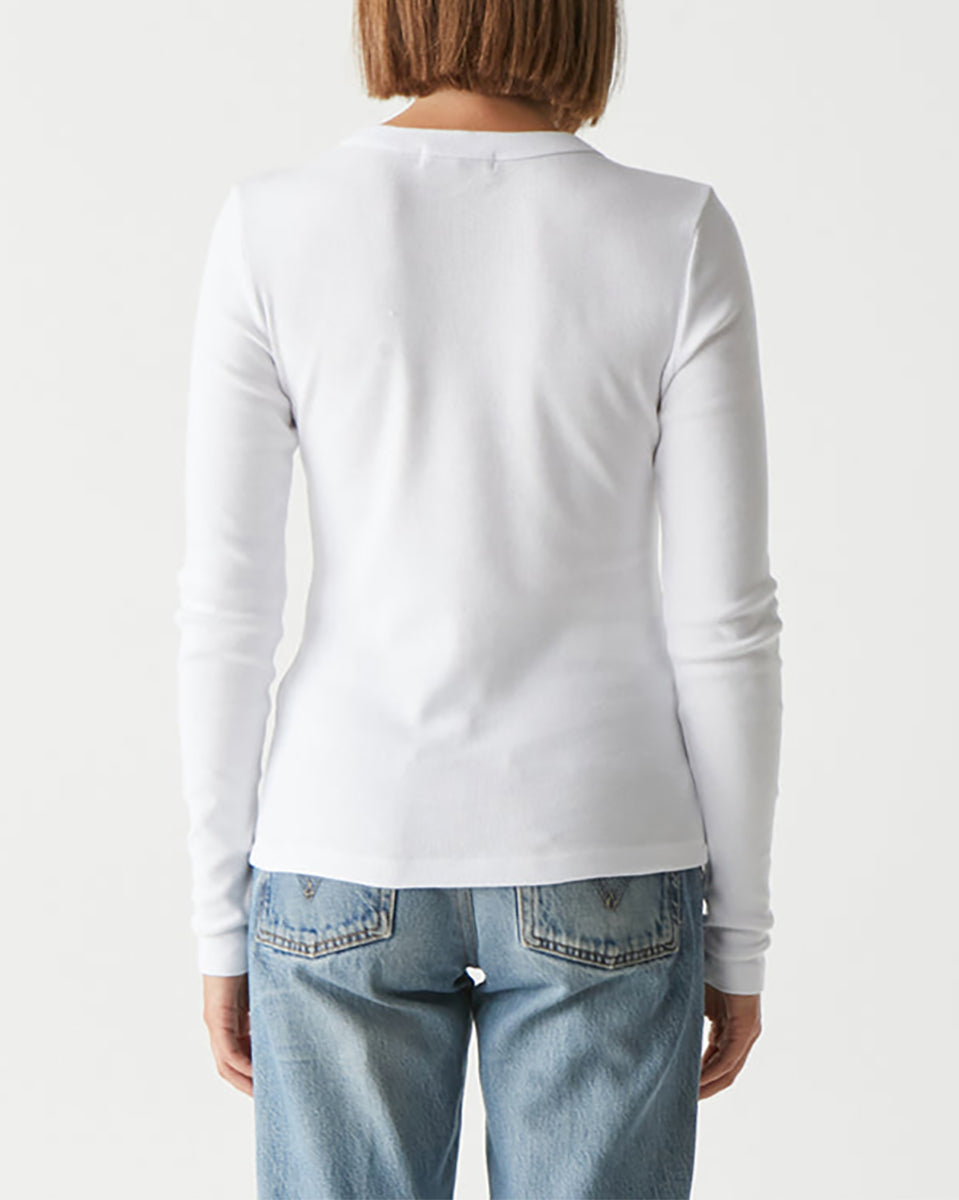 Nori Long Sleeve Tee-Shirts-Michael Stars-White-O/S-Mercantile Portland