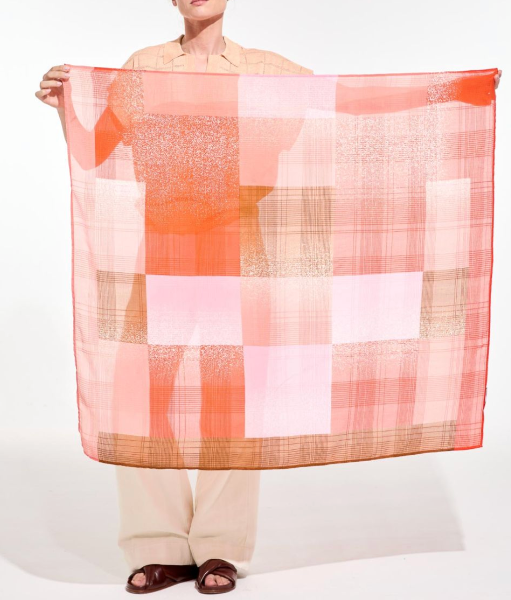 Nuance Scarf in Orange-Scarves and Wraps-MAPOESIE-Orange-OS-Mercantile Portland