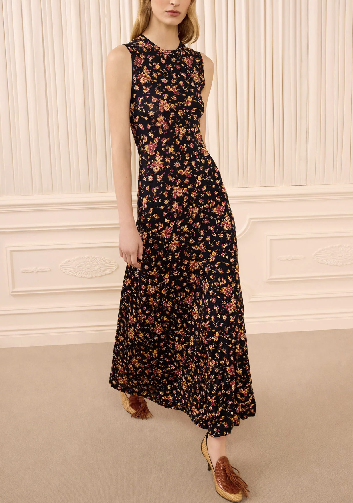 Orla Dress-Dresses-Ulla Johnson-Noir Floral-P-Mercantile Portland