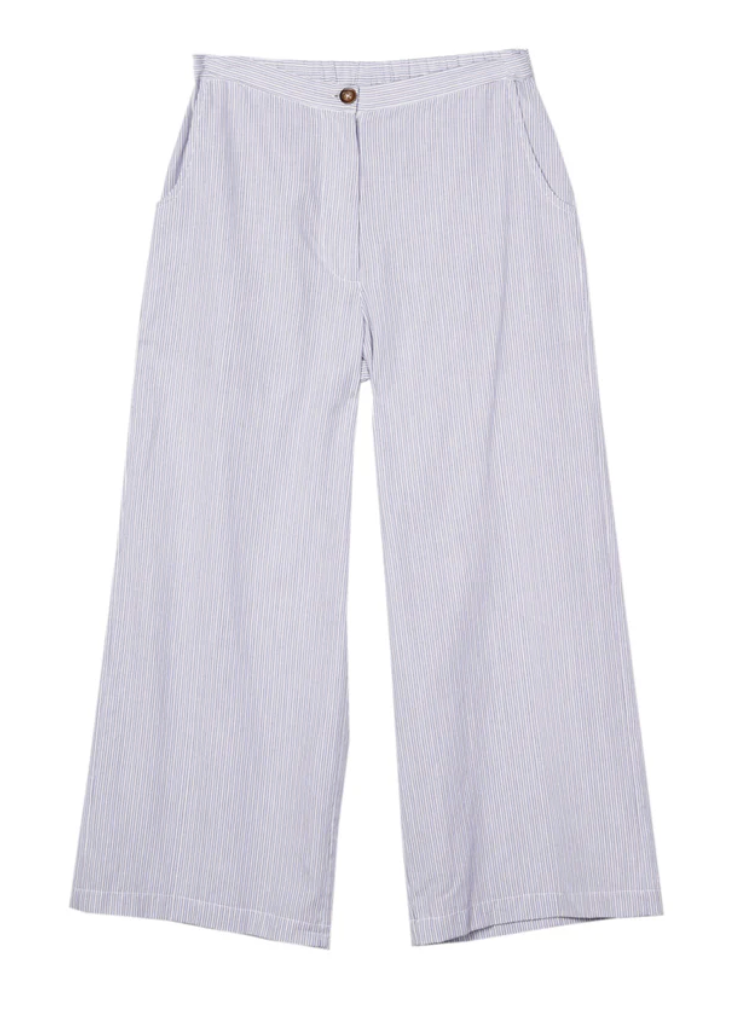 Orlando Stripe Cotton Pant-Pants-Ciao Lucia-Blue Stripe-XXS-Mercantile Portland