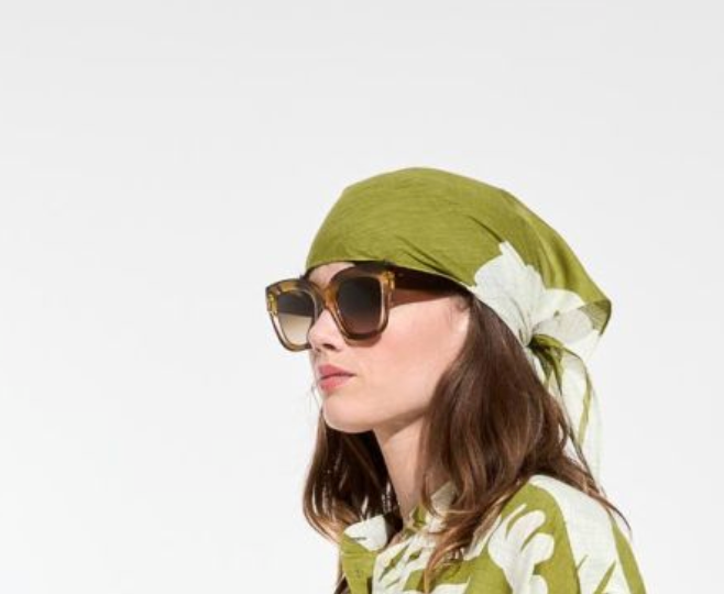 Palma Triangle Scarf in Khaki-Scarves and Wraps-MAPOESIE-Khaki Green-OS-Mercantile Portland
