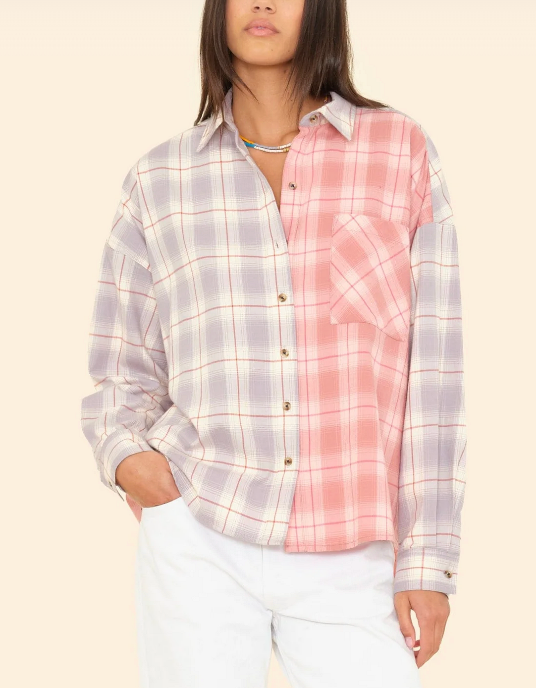Patchwork Phillipa Shirt-Shirts-Xirena-Patchwork-XS-Mercantile Portland