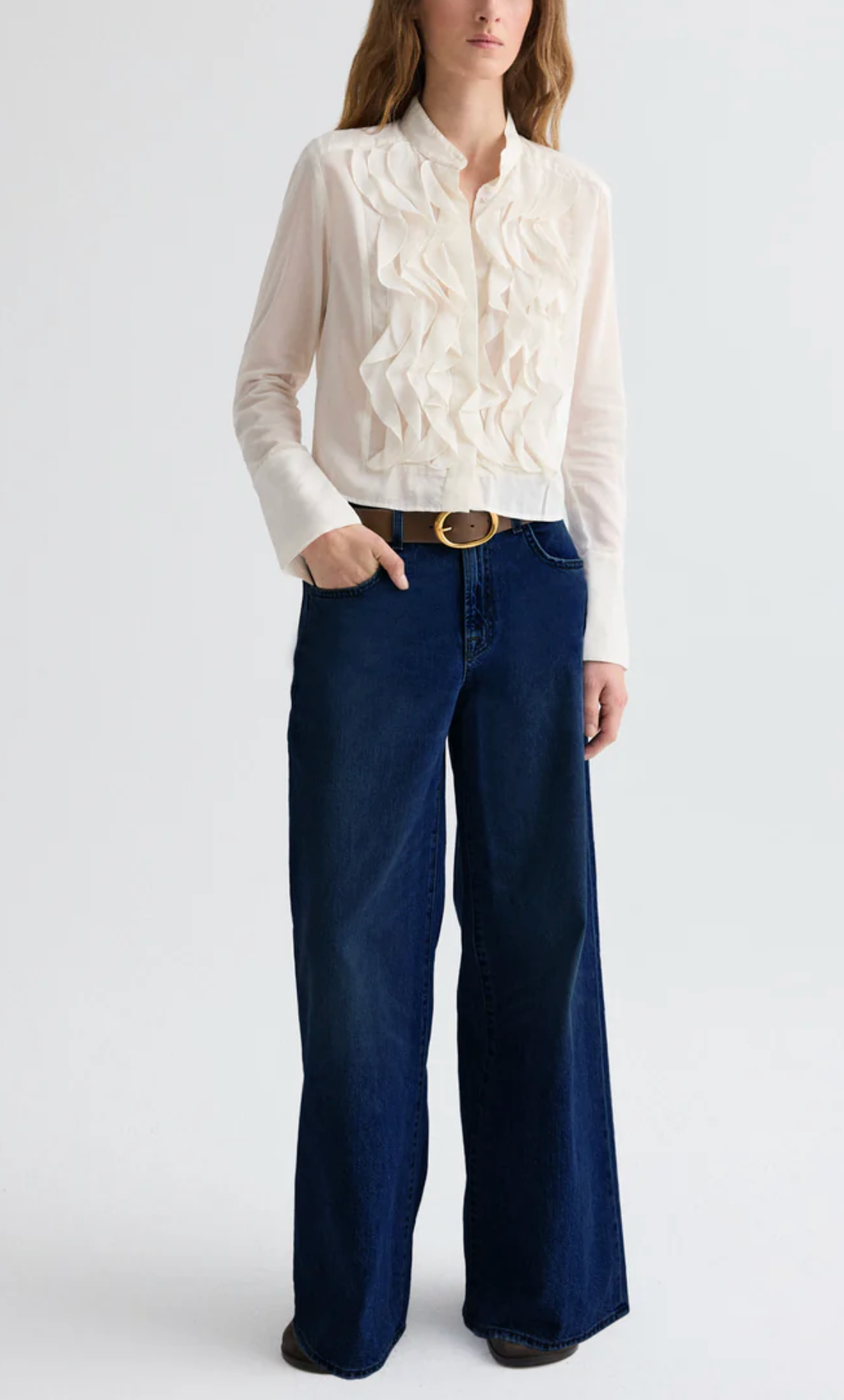 Patti Top in Cotton Silk Organza-Shirts-TWP-White-XS-Mercantile Portland