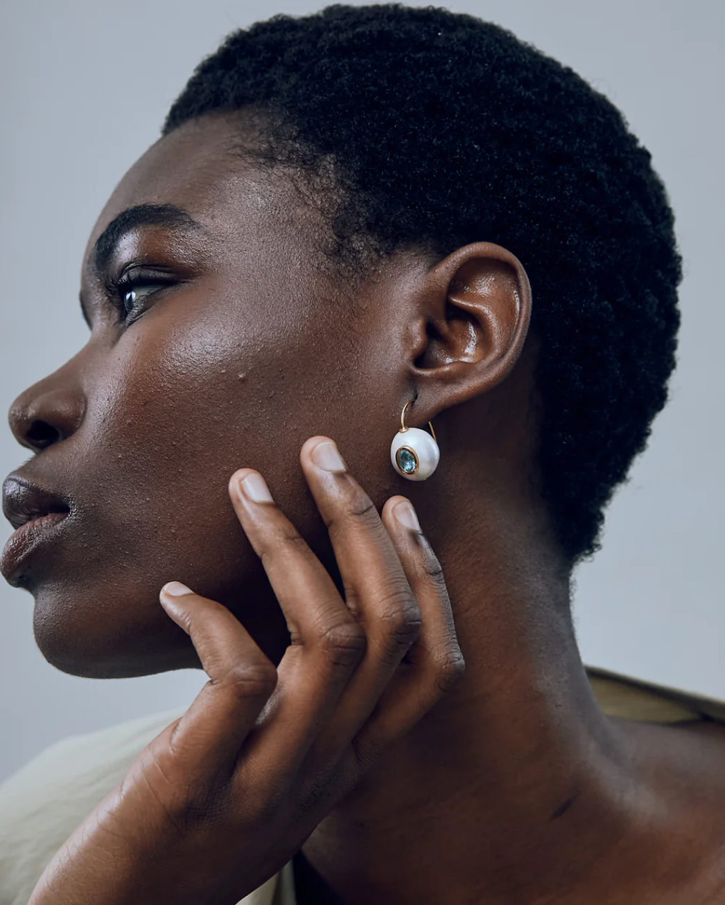 Pearl Pablo Earrings-Jewelry-Lizzie Fortunato-Blue Topaz-OS-Mercantile Portland