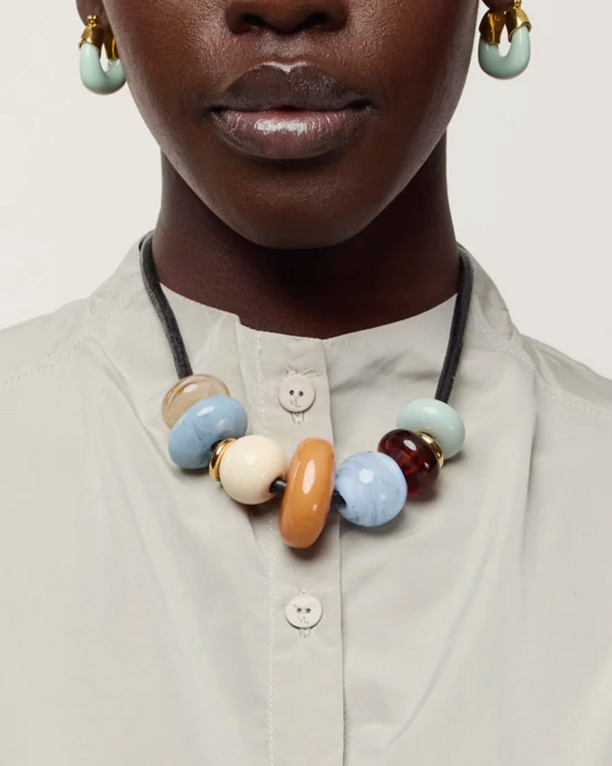 Piedra Necklace-Jewelry-Lizzie Fortunato-Clay-OS-Mercantile Portland