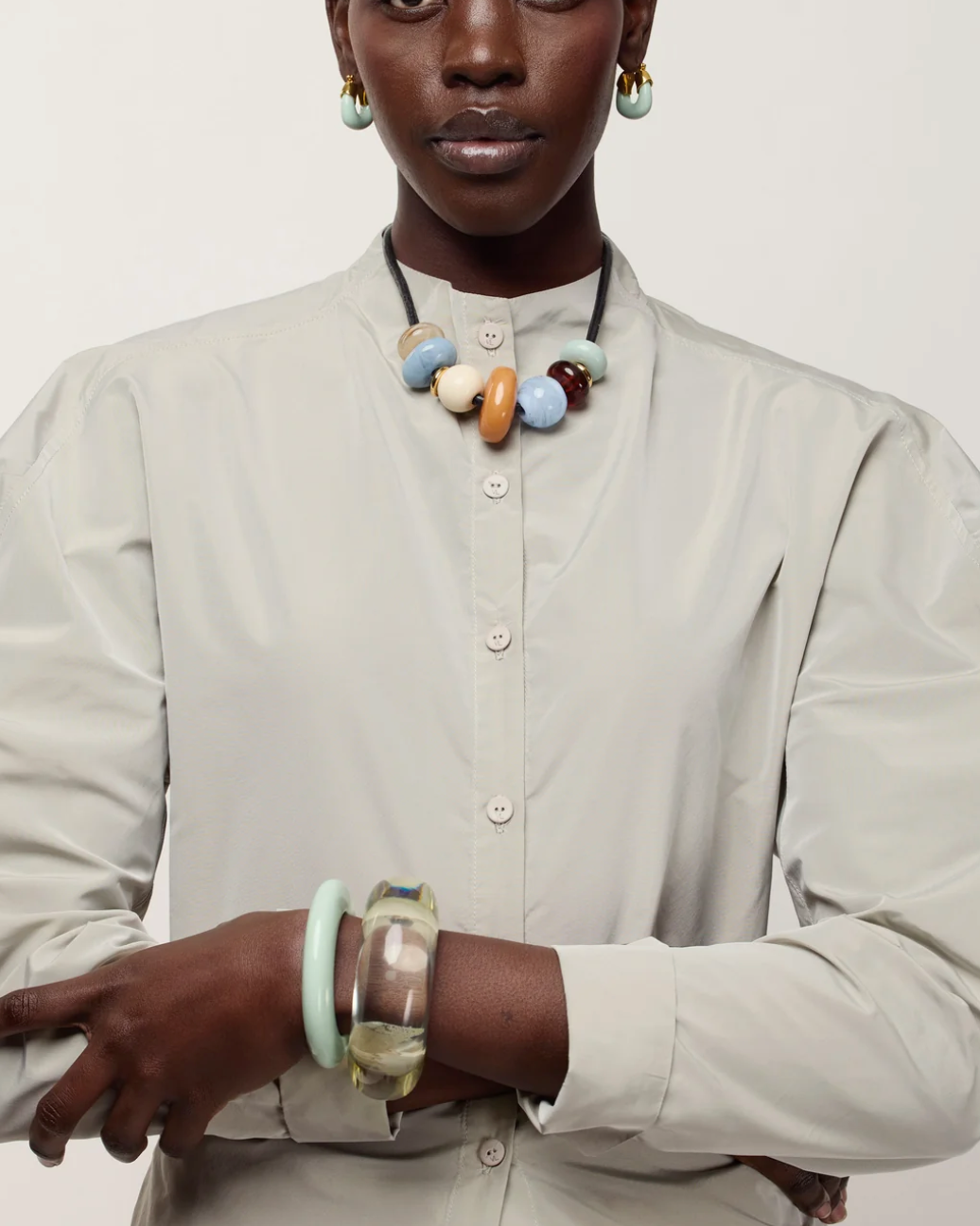 Piedra Necklace-Jewelry-Lizzie Fortunato-Clay-OS-Mercantile Portland