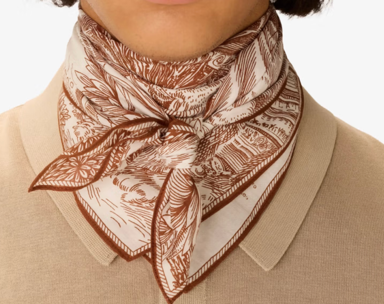 Piranesi Square Scarf-Inoui Editions-Beige-OS-Mercantile Portland