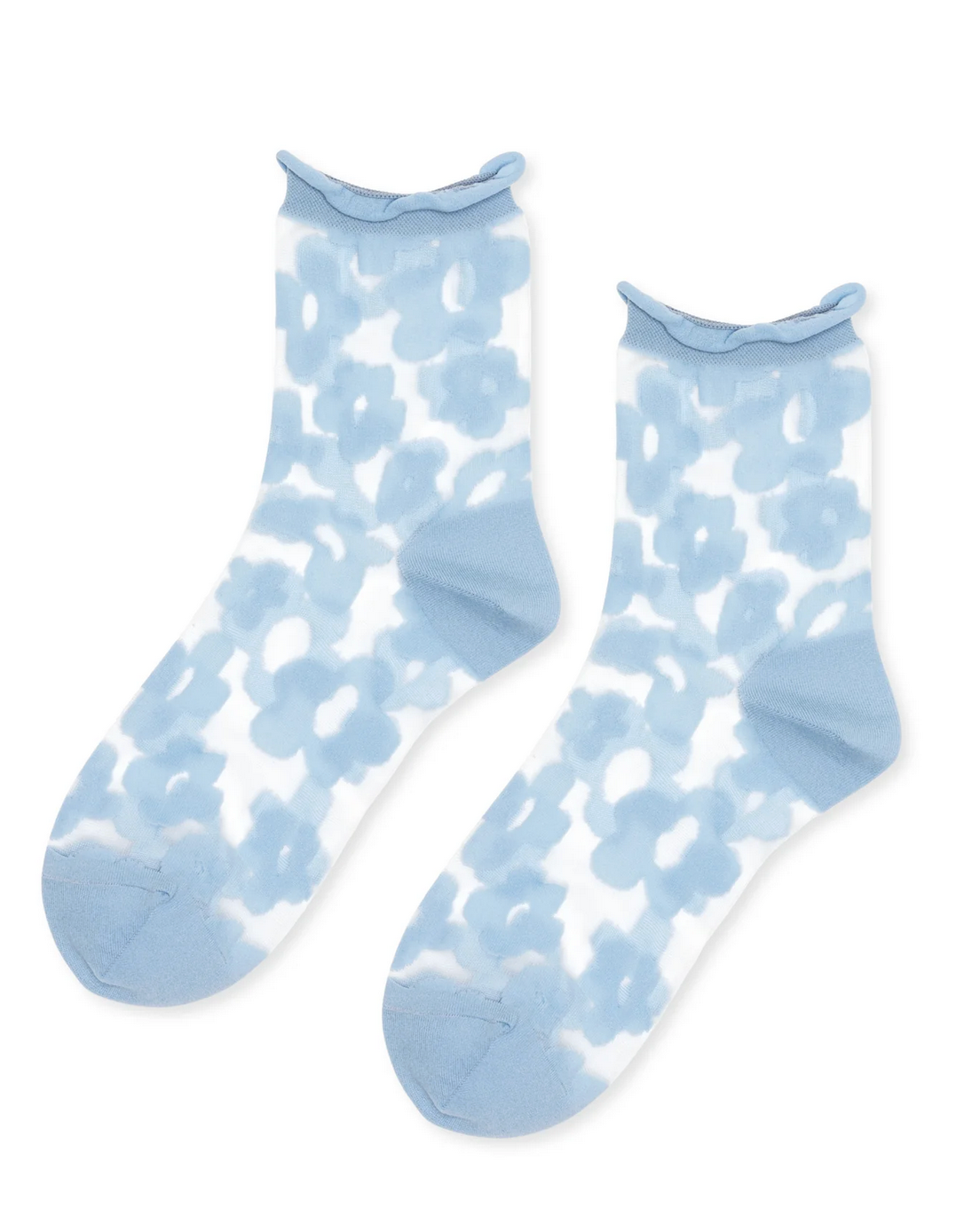 Pop Sheer Short Crew in Periwinkle-Socks-Hansel from Basel-Periwinkle-One size-Mercantile Portland