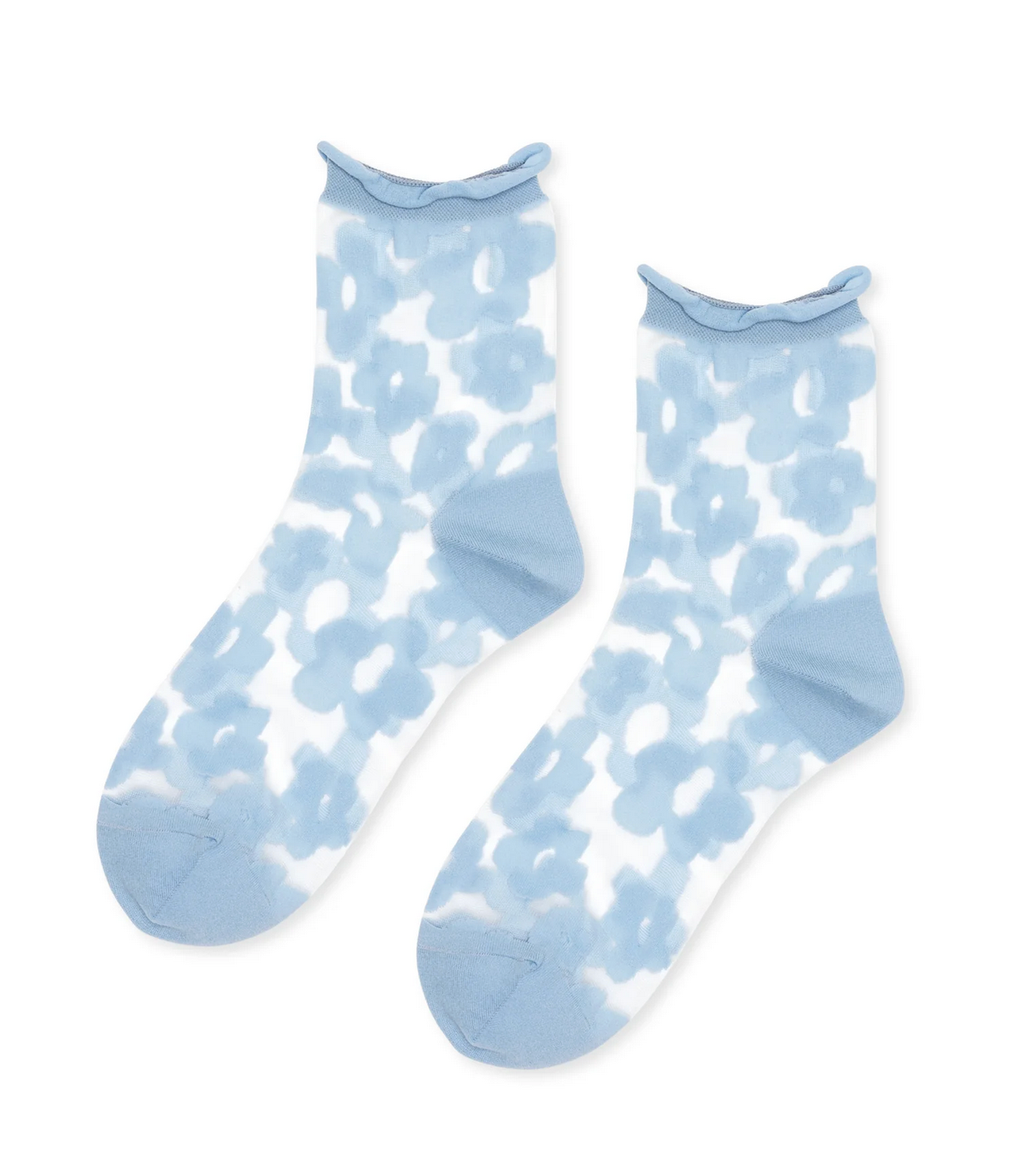 Pop Sheer Short Crew in Periwinkle-Socks-Hansel from Basel-Periwinkle-One size-Mercantile Portland