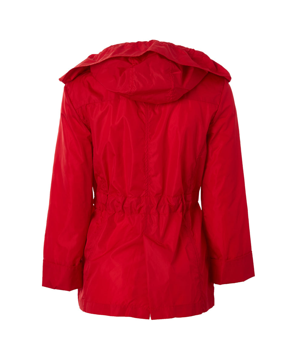 Popcorn Hooded Jacket-Outerwear-Amina Rubinacci-Cherry-38-Mercantile Portland