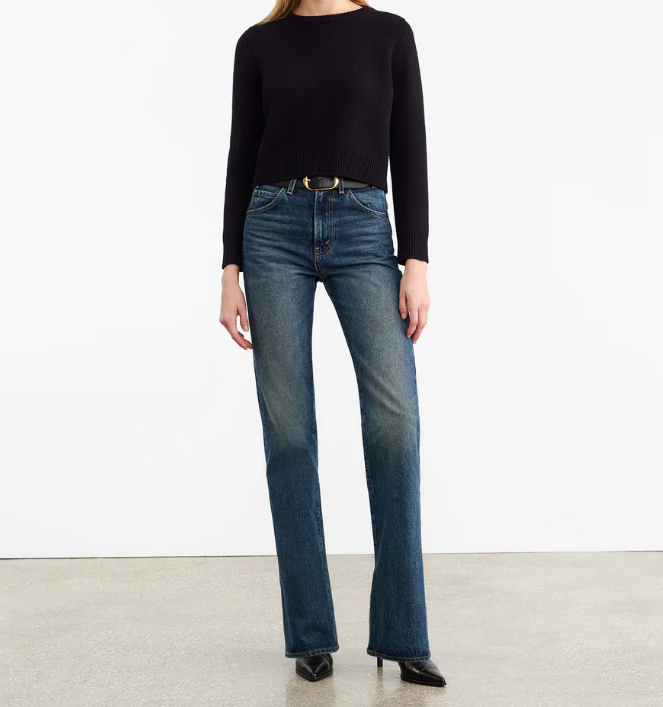 Poppy Cashmere Sweater in Navy-Sweaters-Nili Lotan-Dark Navy-XS-Mercantile Portland