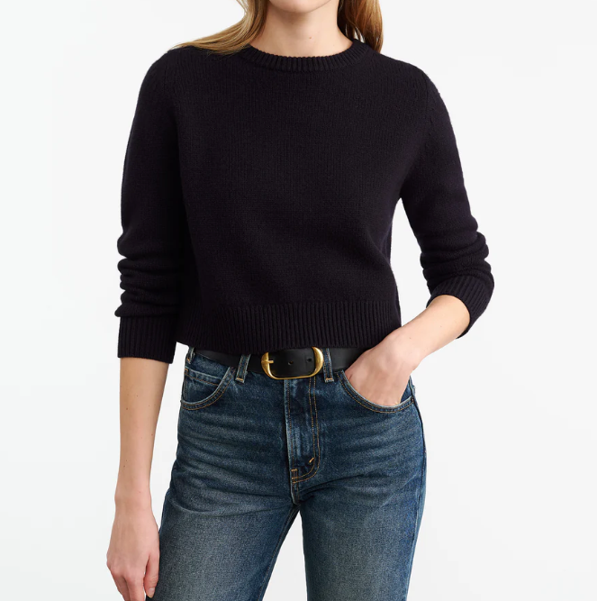 Poppy Cashmere Sweater in Navy-Sweaters-Nili Lotan-Dark Navy-XS-Mercantile Portland