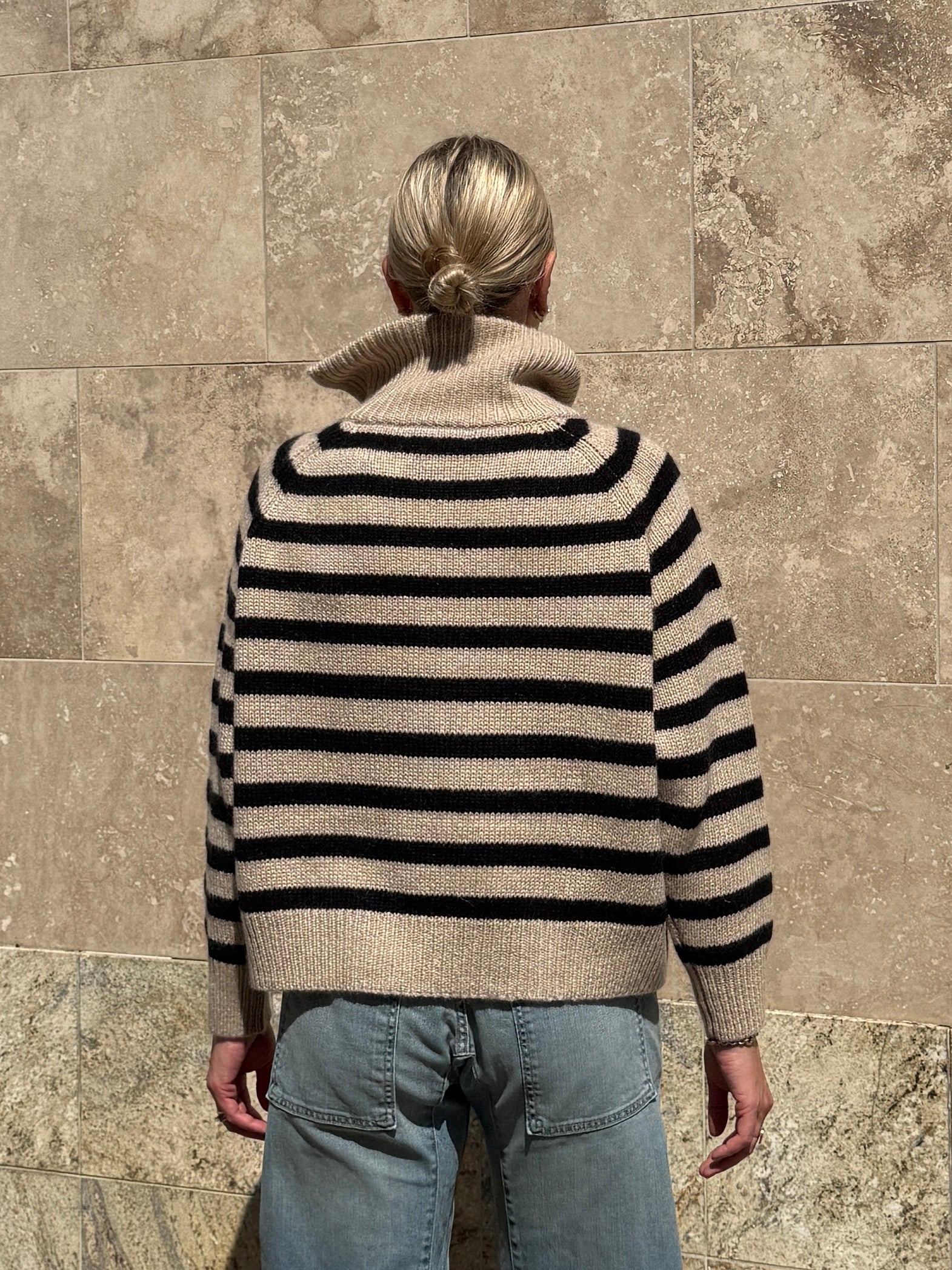 Raelynn Cashmere Sweater-Sweaters-Nili Lotan-Parchment/Black-XS-Mercantile Portland