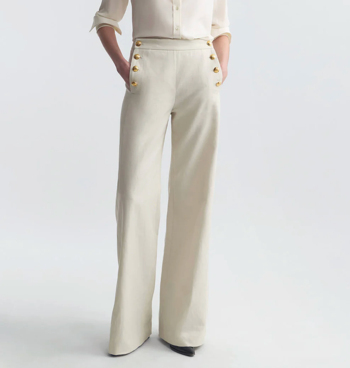 Reed Cotton Pant-Pants-Nili Lotan-Stone-00-Mercantile Portland