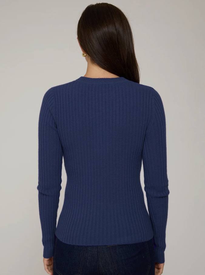 Rib Crew in Twilight Blue-Sweaters-Autumn Cashmere-Twilight Blue-XS-Mercantile Portland