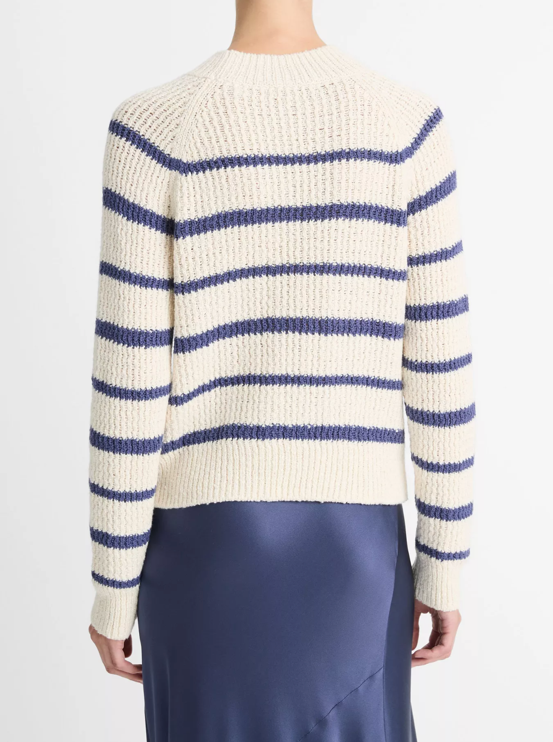 Ribbed Stripe Pullover-Sweaters-Vince-Pampas/Dark Peri-XXS-Mercantile Portland