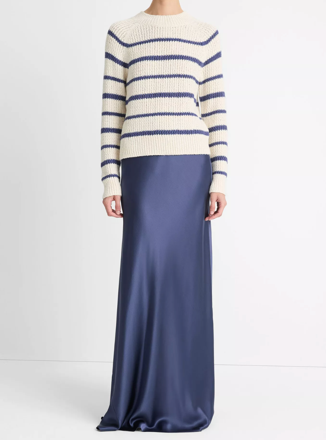 Ribbed Stripe Pullover-Sweaters-Vince-Pampas/Dark Peri-XXS-Mercantile Portland