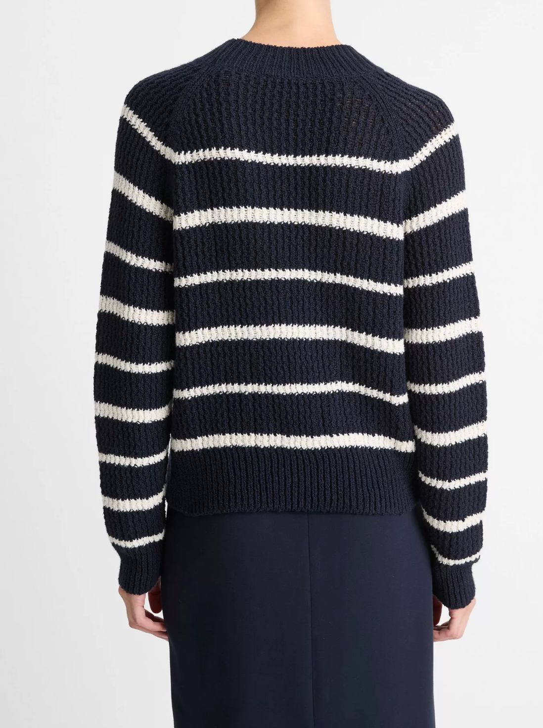 Ribbed Stripe Pullover-Sweaters-Vince-Pampas/Dark Peri-XXS-Mercantile Portland