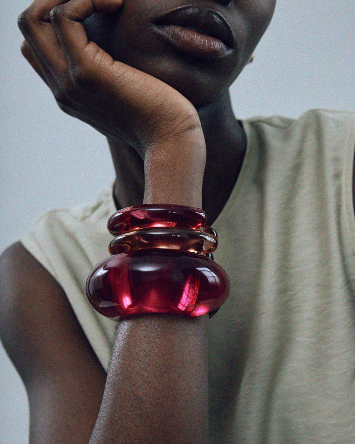 Ridge Cuff-Jewelry-Lizzie Fortunato-Magenta-OS-Mercantile Portland