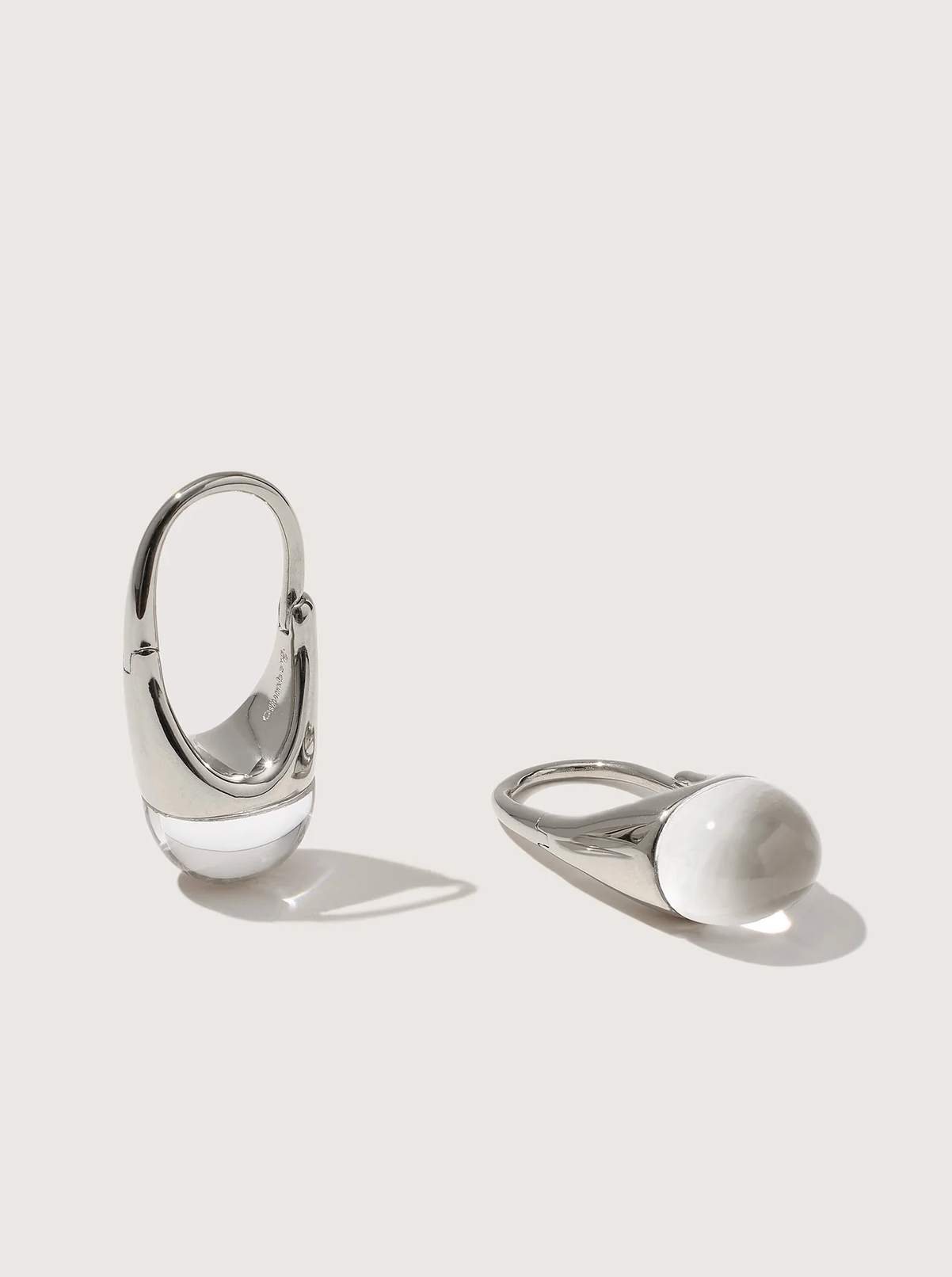 Roscida Quartz Earring-Jewelry-Otiumberg-Sterling Silver-OS-Mercantile Portland