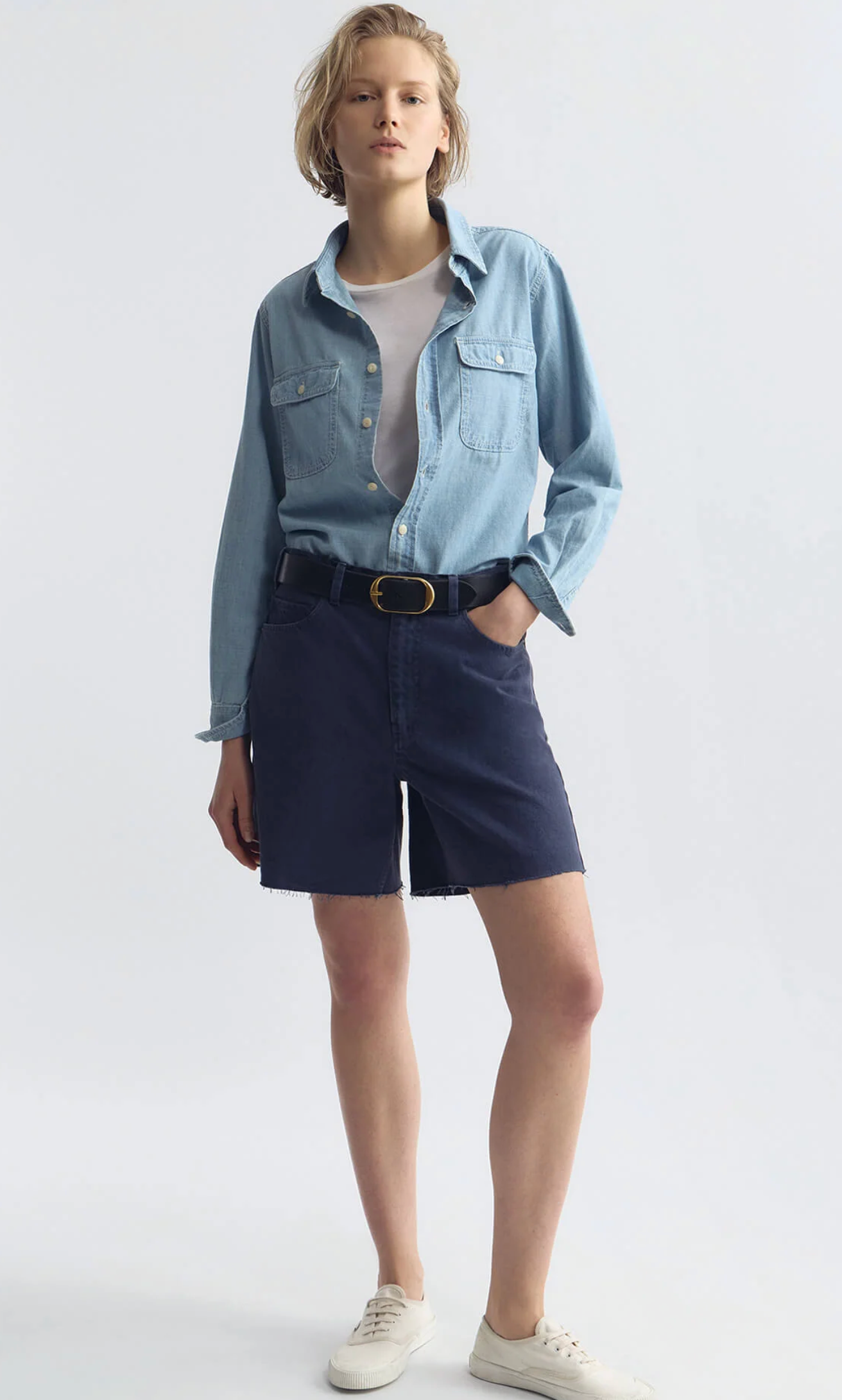 Russel Short-Clothing-Nili Lotan-Admiral Blue-00-Mercantile Portland