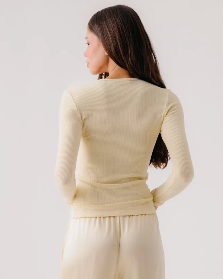 Sablyn Quincy Longsleeve Fitted Crewneck Tee-Clothing-SABLYN-BUTC-XS-Mercantile Portland