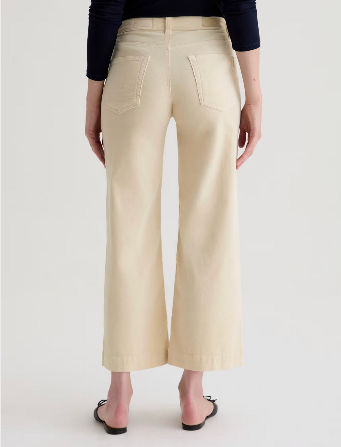 Saige Wide Leg Crop Corduroy in Opal Stone-Denim-AG Jeans-Opal Stone-25-Mercantile Portland