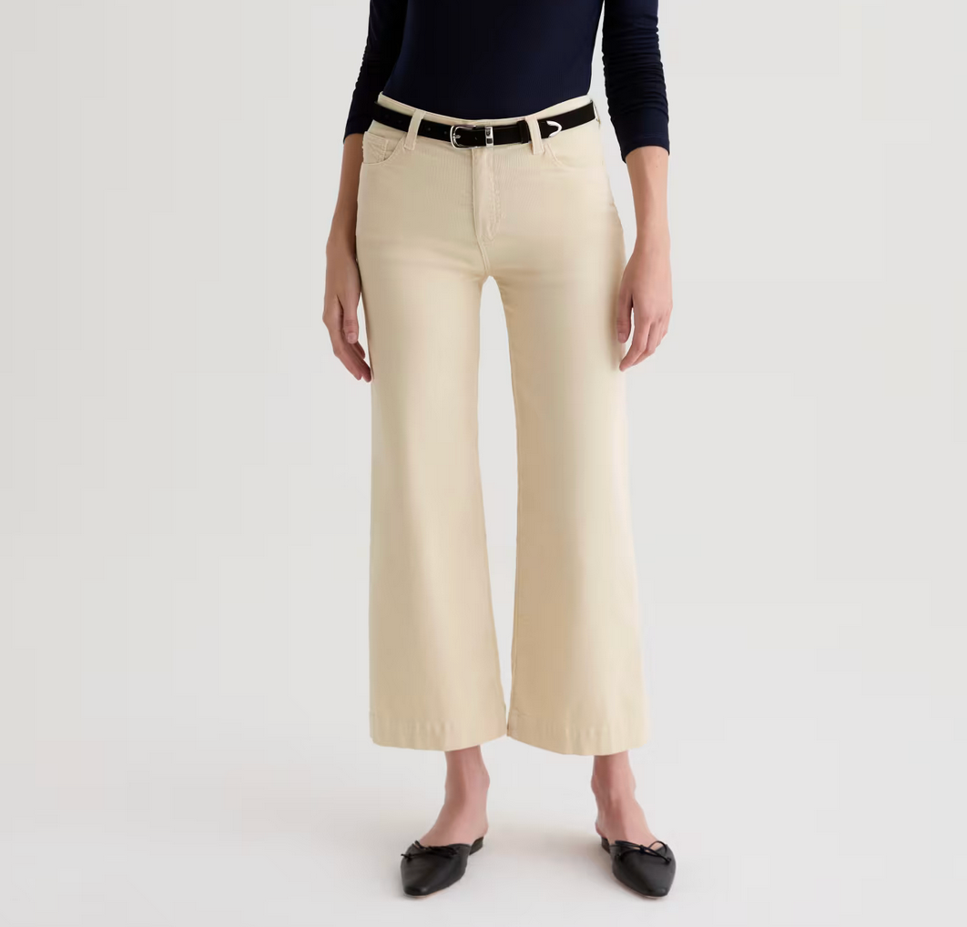 Saige Wide Leg Crop Corduroy in Opal Stone-Denim-AG Jeans-Opal Stone-27-Mercantile Portland