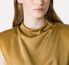 Satin Envers Top in Antique Gold-Tops-Forte Forte-Antique Gold-1-Mercantile Portland