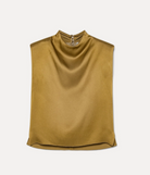 Satin Envers Top in Antique Gold-Tops-Forte Forte-Antique Gold-1-Mercantile Portland