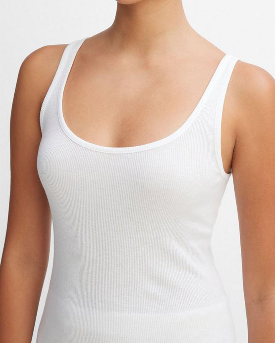 Scoop Neck Tank-Tops-Vince-White-XS-Mercantile Portland