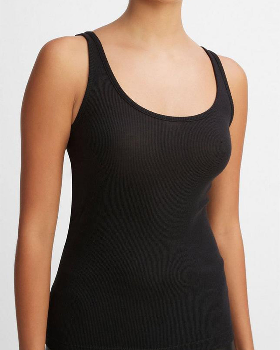 Scoop Neck Tank-Tops-Vince-White-XS-Mercantile Portland