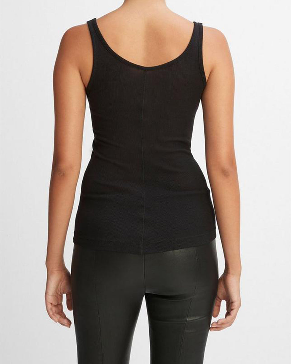 Scoop Neck Tank-Tops-Vince-White-XS-Mercantile Portland