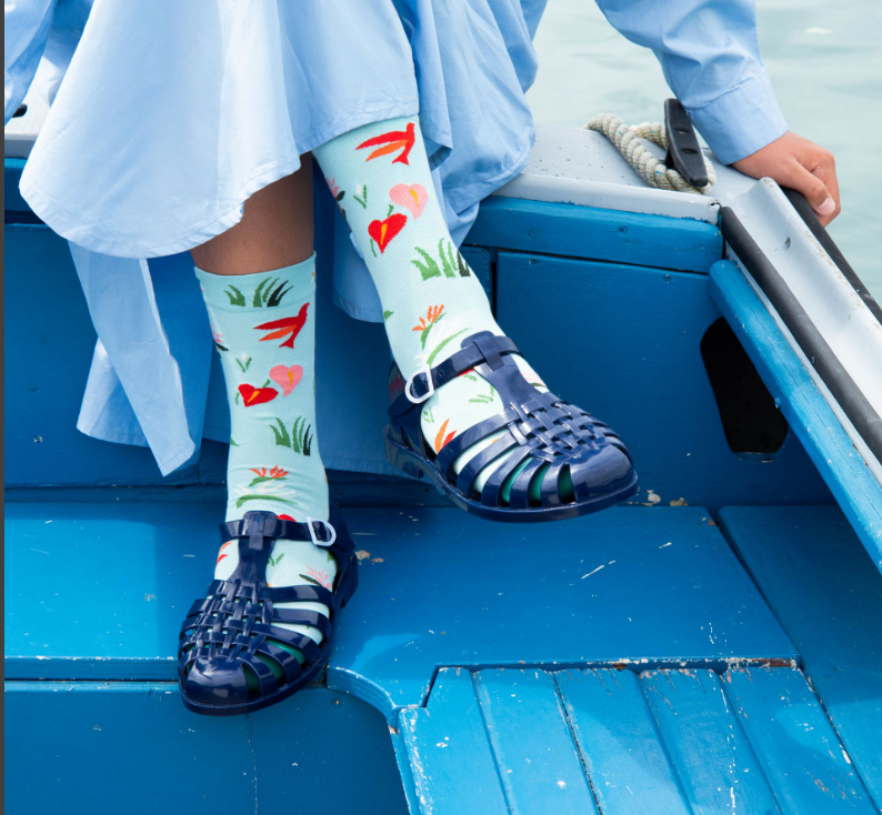 Semis Socks-Socks-Bonne Maison-Aqua-36/38-Mercantile Portland