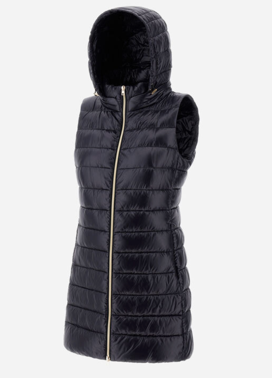 Serena Hooded Vest-Outerwear-Herno-Grey-40-Mercantile Portland