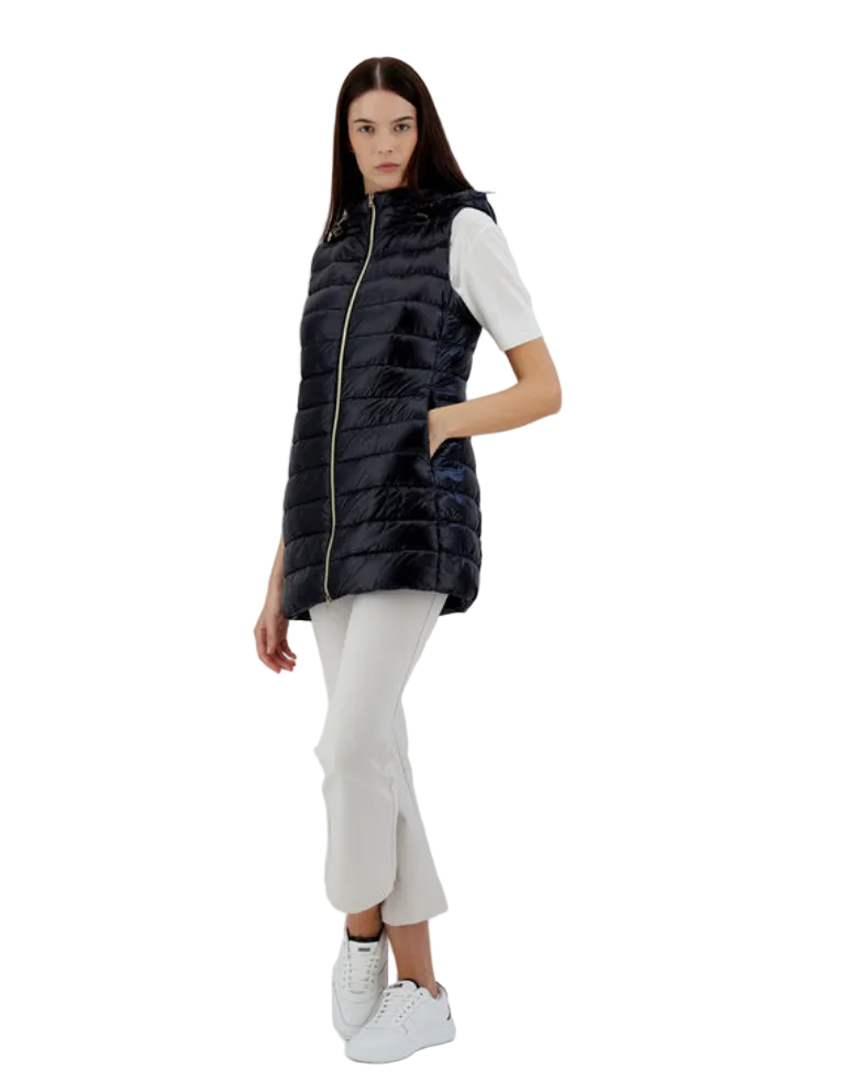 Serena Hooded Vest-Outerwear-Herno-Black-40-Mercantile Portland