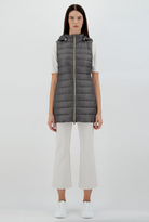 Serena Hooded Vest-Outerwear-Herno-Grey-40-Mercantile Portland