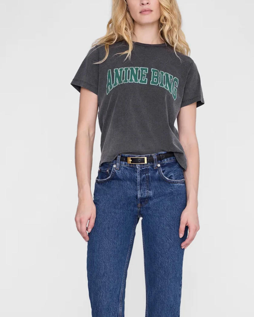 Shelley Tee in Washed Black-T-Shirts-Anine Bing-Washed Black-XS-Mercantile Portland