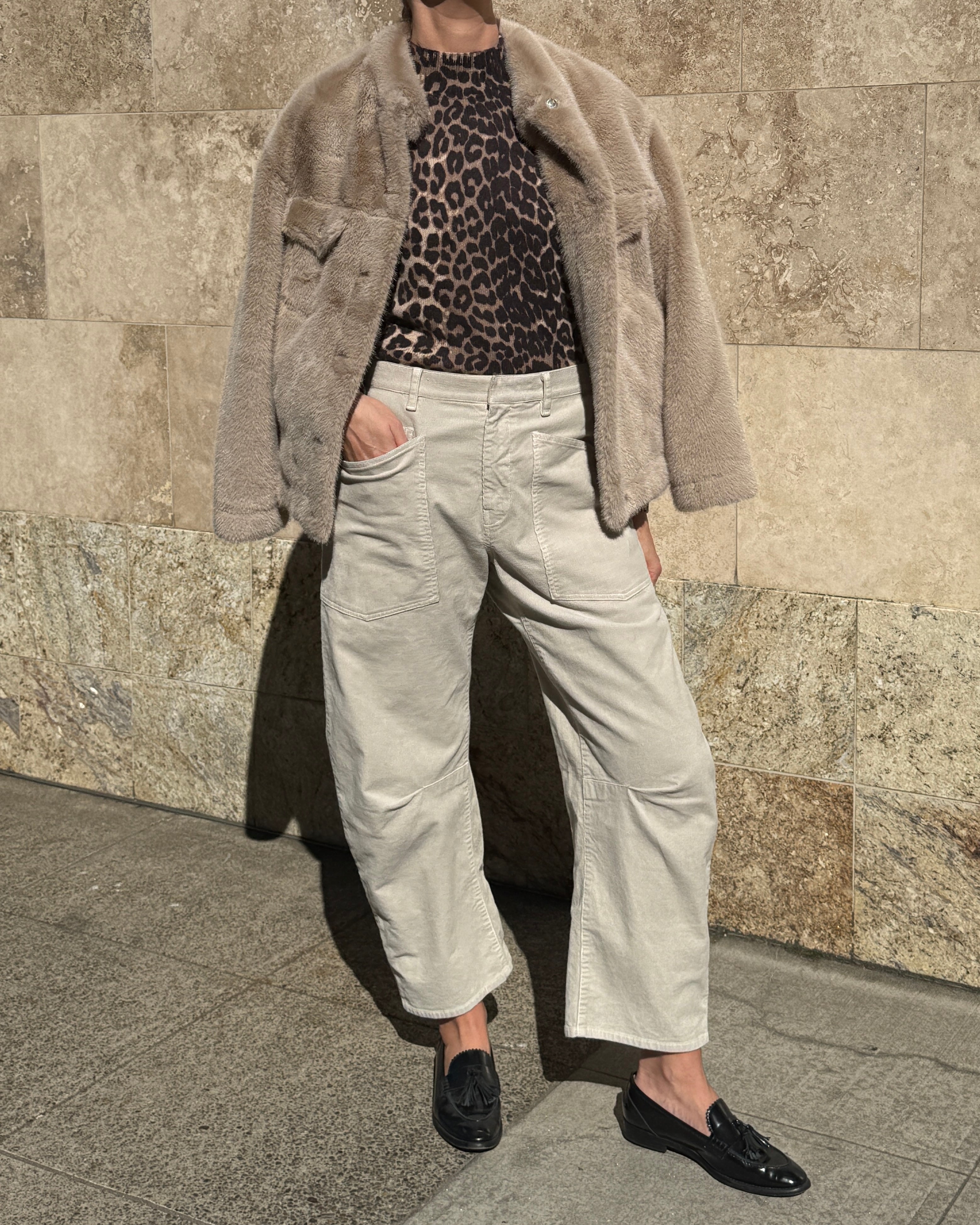 Shon Corduroy Pant-Pants-Nili Lotan-Gesso-0-Mercantile Portland